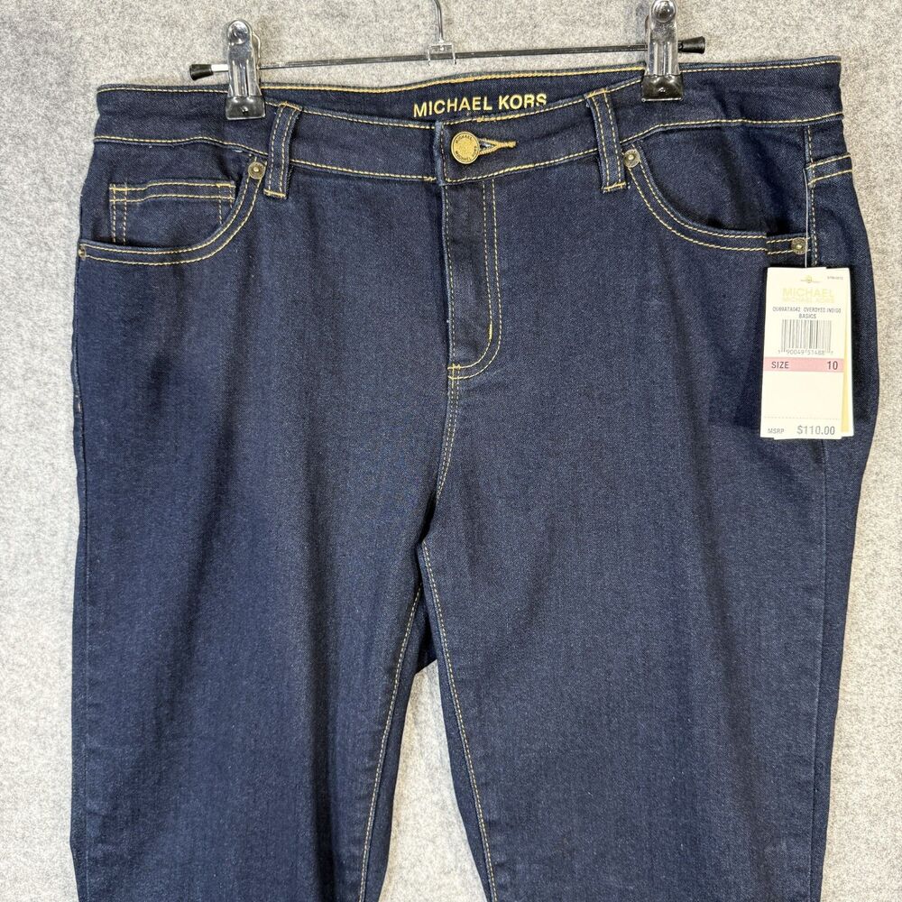 Michael Kors Womens Dark Wash Denim Jean Pants Skinny Fit Size 10 NEW $110
